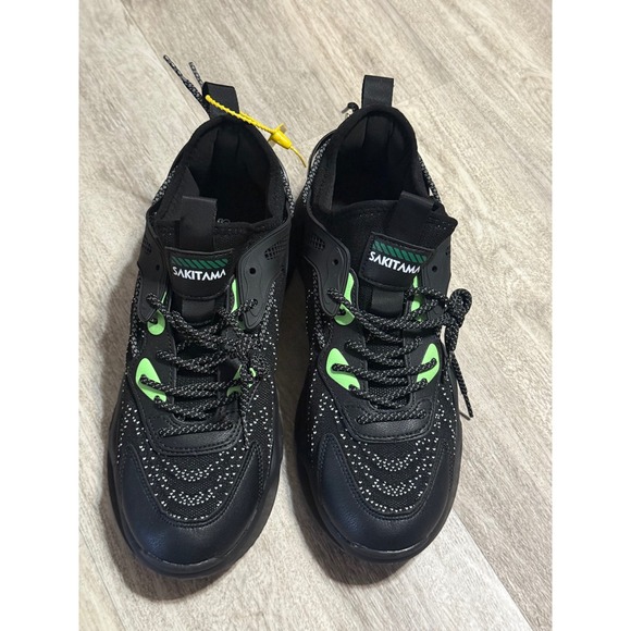 Sakitama Other - Sakitama Men 10 Black Neon Green Blade Tech Running Sneakers Futuristic Sporty